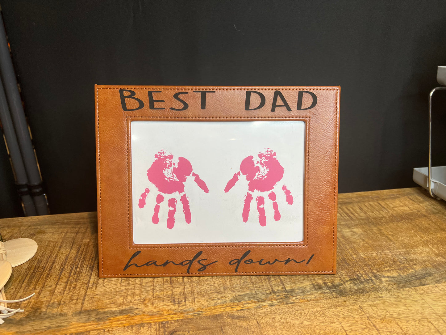 Personalized Faux Leather Photo Frame